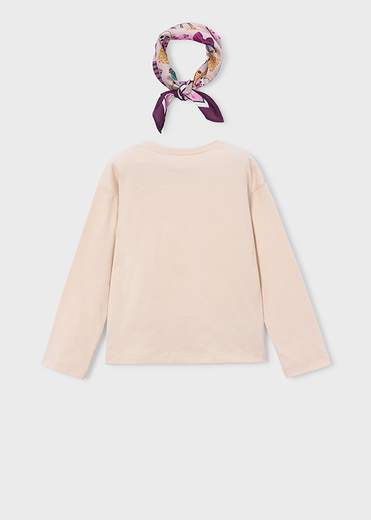 Mayoral T-shirt Con Foulard Bambine E Ragazze