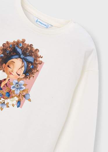 Mayoral T-shirt Manica Lunga Bambine E Ragazze