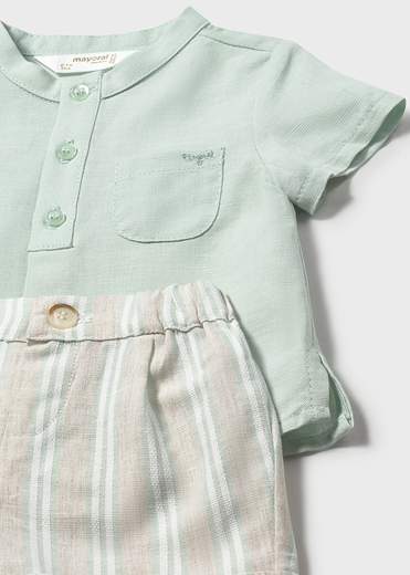 Mayoral Newborn Completo Bermuda E Camicia Bimbo