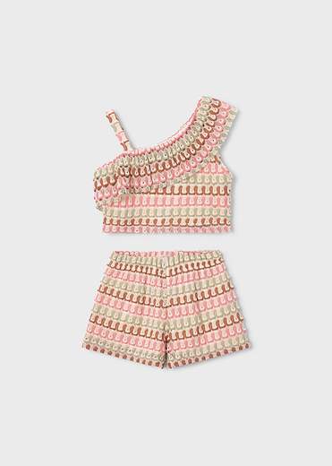 Mayoral Completo Short + Blusa Bambine E Ragazze