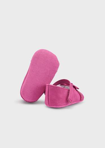 Ballerine scamosciate con fiocco per neonata Mayoral