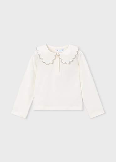 Mayoral T-shirt Polo Manica Lunga Bambine E Ragazze