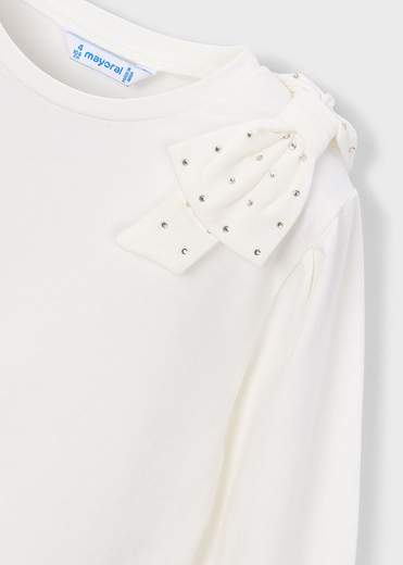 Mayoral T-shirt Con Fiocco Bambine E Ragazze