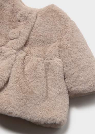 Mayoral Newborn Cappotto Pelliccia Bimba