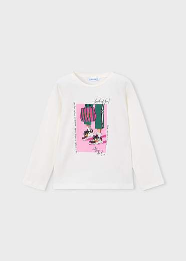 Mayoral T-shirt Manica Lunga Bambine E Ragazze