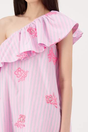 ESSENTIEL ANTWERP JUSJUS DRESS COTTON CANDY