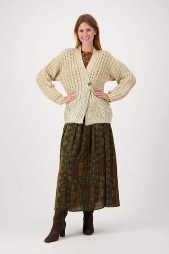CROCHE' CR11465 CARDIGAN SPALMATO ORO