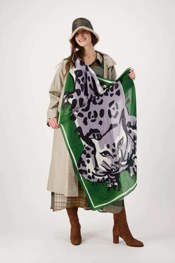 INOUI EDITIONS FELINO GREEN SCARF 70