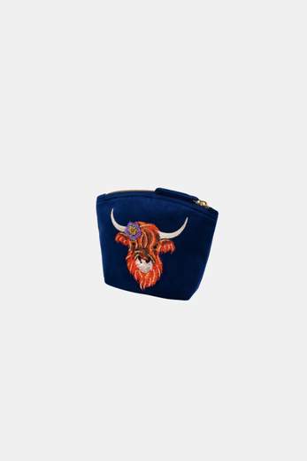 POWDER DESIGN ZIP POUCH COW MINI