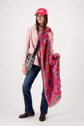 INOUI EDITIONS 3D PANTEO PINK SCARF 70
