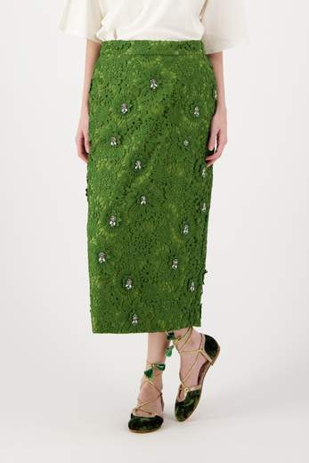 ESSENTIEL ANTWERP JOURGET PENCIL SKIRT GREEN