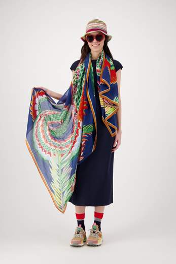 INOUI EDITIONS SCARF 100 CROCO DUCK BLUE