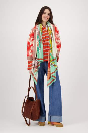 INOUI EDITIONS SCARF 100 CERFS VOLANTS TURQUOISE