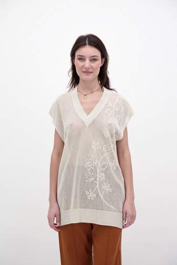 CROCHE' CR08323 GILET FIORE JAPAN