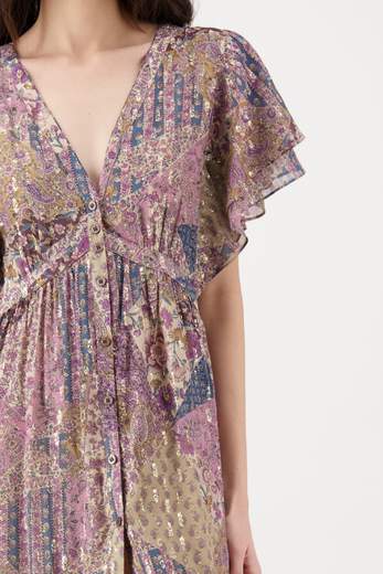 BA&SH PARETA DRESS ROSE