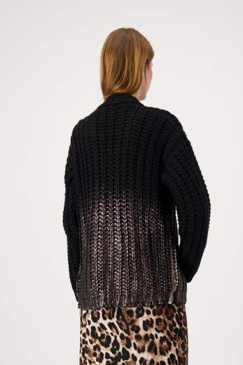 CROCHE' CR11465 CARDIGN SPALMATO BLACK