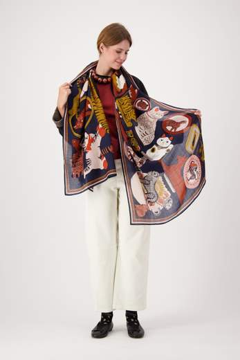 INOUI EDITIONS COLLECTIONNEUR BLUE SCARF 70