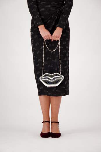 AMANDINE CLUTCH SILVER KISS