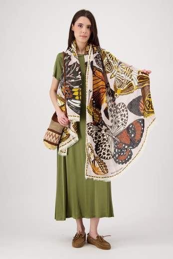 INOUI EDITIONS SCARF 100 PAPILLONS NUDE