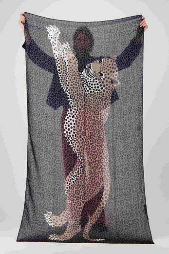 INOUI EDITIONS FELIS GREY SCARF 100