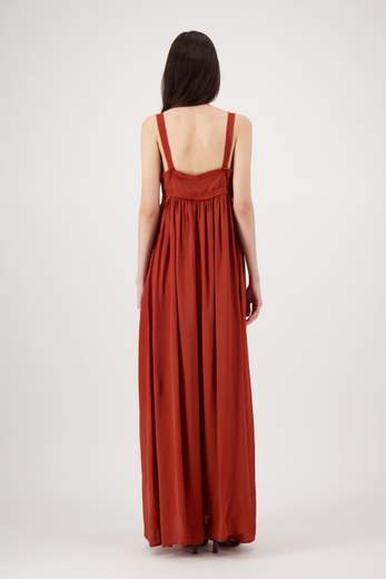 ESSENTIEL ANTWERP JACOBEAN DRESS BURNED RED