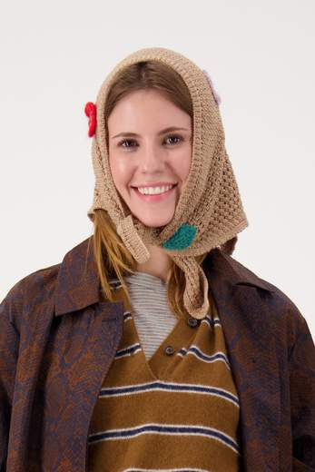 EXQUISITE J Z 533 WOOL BANDANA FIORI