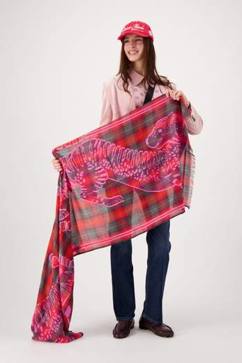 INOUI EDITIONS 3D PANTEO PINK SCARF 70