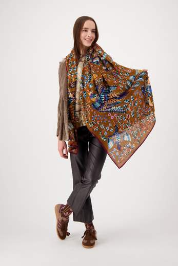INOUI EDITIONS RENE PERROT BROWN SCARF 100