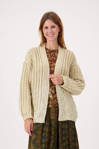 CROCHE' CR11465 CARDIGAN SPALMATO ORO