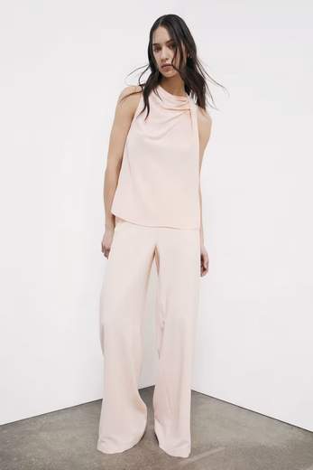 PATRIZIA PEPE BLUSA ASIMMETRICA CON DRAPPEGGI