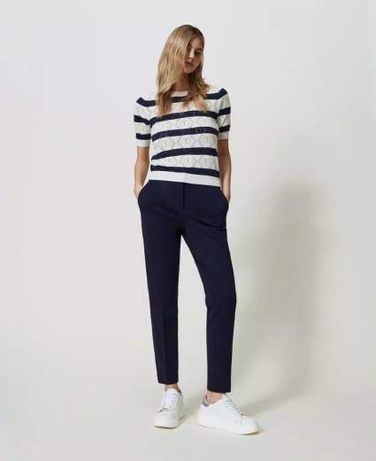 TWINSET PANTALONE A SIGARETTA DONNA