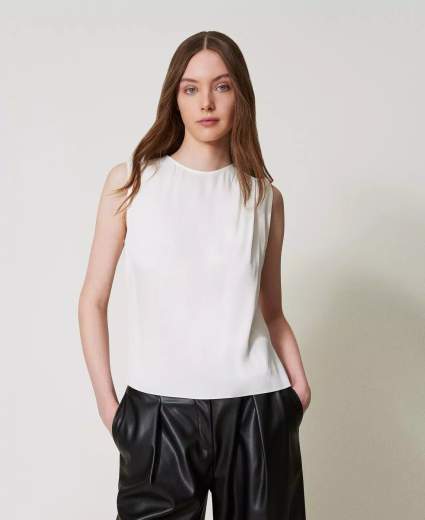 TWINSET TOP CON DRAPPEGGIIO DONNA