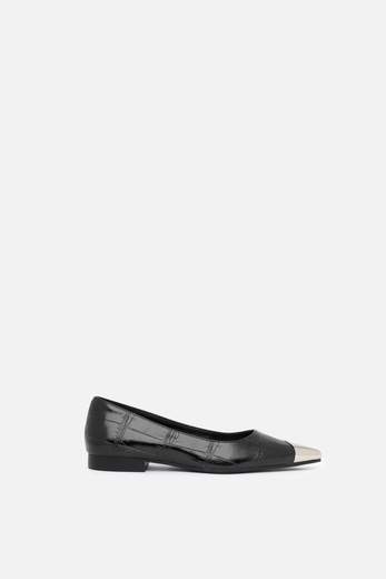 TWENTYFOURHAITCH BALLERINA CROCO CON PUNTA METALLICA