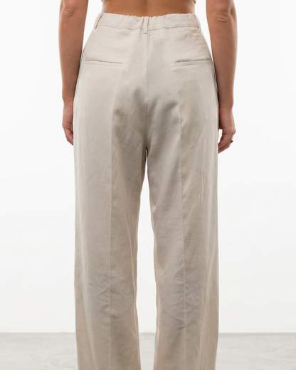 rame PANTALONE PALAZZO MISTO LINO