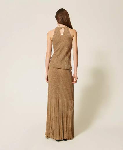 TWINSET GONNA LUNGA IN LINO