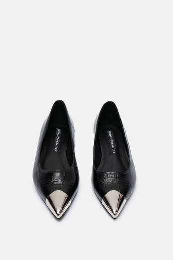 TWENTYFOURHAITCH BALLERINA CROCO CON PUNTA METALLICA