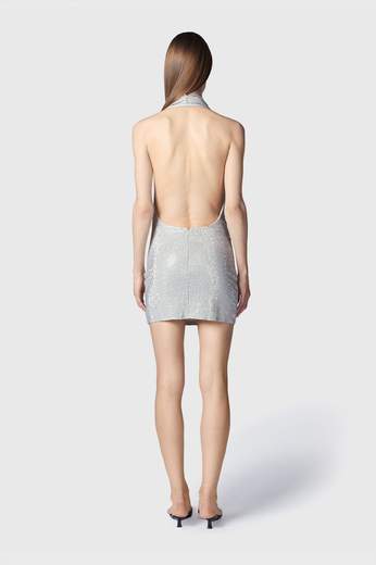 TWENTYFOURHAITCH MINI DRESS CON STRASS