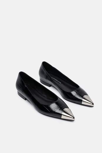 TWENTYFOURHAITCH BALLERINA CROCO CON PUNTA METALLICA