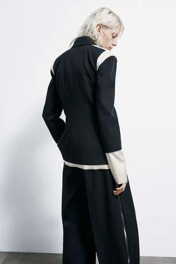 PATRIZIA PEPE BLAZER SARTORIALE TAGLIO VIVO