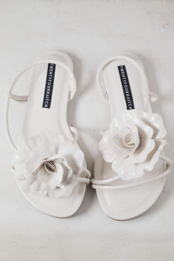 TWENTYFOURHAITCH SANDALO IN VERNICE FLOREALE