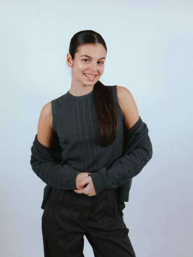 MM Max Mara GILET IN MAGLIA GIROCOLLO