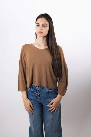 VICOLO MAGLIA A MANICA LUNGA CON SCOLLO A "V"