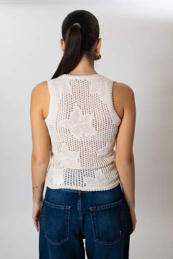 Marella GILET IN MAGLIA CROCHET