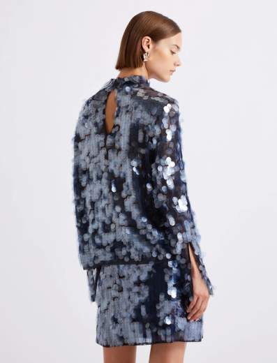 Marella BLUSA IN TULLE CON PAILLETES