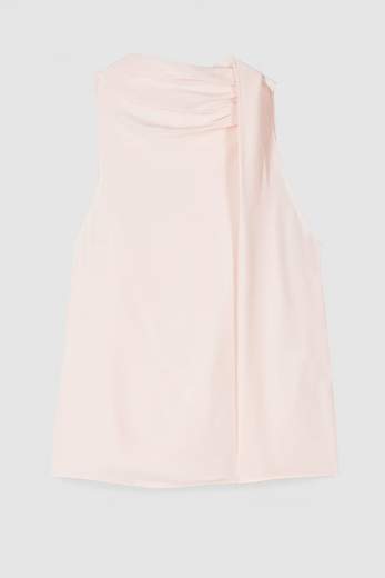 PATRIZIA PEPE BLUSA ASIMMETRICA CON DRAPPEGGI