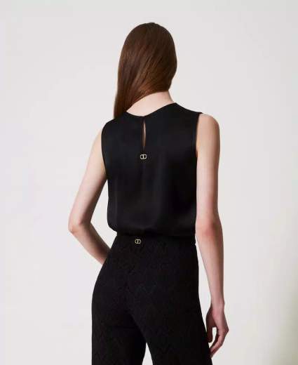 TWINSET TOP CON DRAPPEGGIIO DONNA