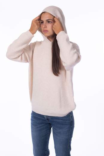 BEJADE FELPA IN MAGLIA CON CAPPUCCIO