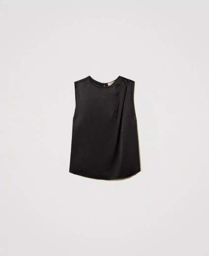 TWINSET TOP CON DRAPPEGGIIO DONNA