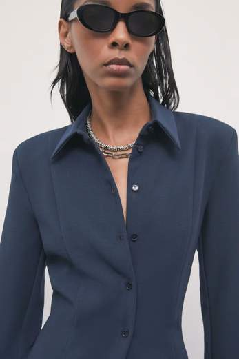 PATRIZIA PEPE CAMICIA STRUTTURATA IN TELA