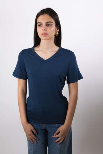 PATRIZIA PEPE T-SHIRT CON SCOLLO A 
